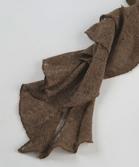 Effortless Fall Style: Asymmetrical Ruffle Mini Dress in Chic Mocha