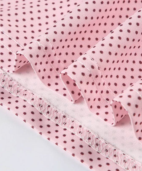 Effortless Chic: Y2K Pink Polka Dot Halter Crop Top with Tie Front & Cutout | Soft Knit Tank for Fall Styling