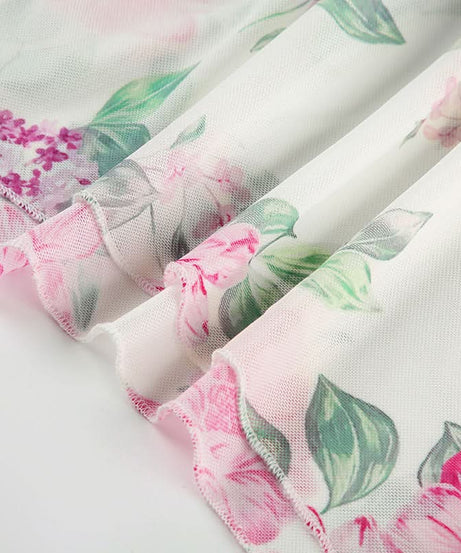 Autumn Bloom Strapless Maxi Dress - Chic Pink Floral Ruched High-Low for Fall Events & Resort Getaways