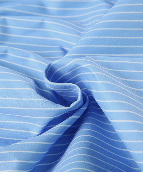 Effortless Blue & White Striped Lounge Shorts with Delicate Lace Hem – Your Cozy Fall Essential