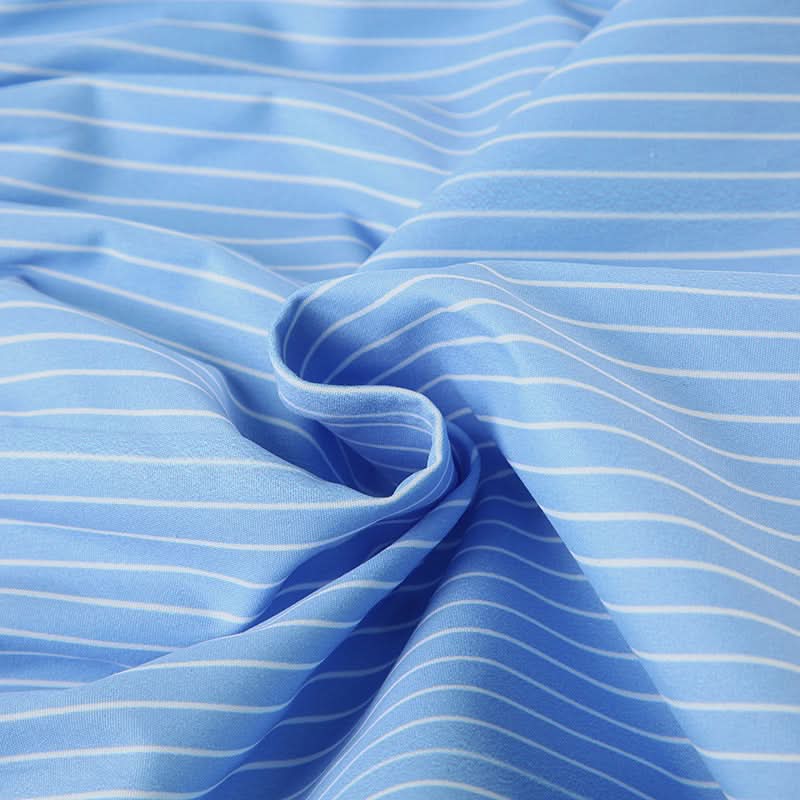 Effortless Blue & White Striped Lounge Shorts with Delicate Lace Hem – Your Cozy Fall Essential