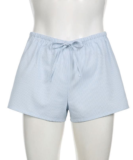 Cozy Striped Drawstring Lounge Shorts for Women | Your Go-To for Fall Comfort