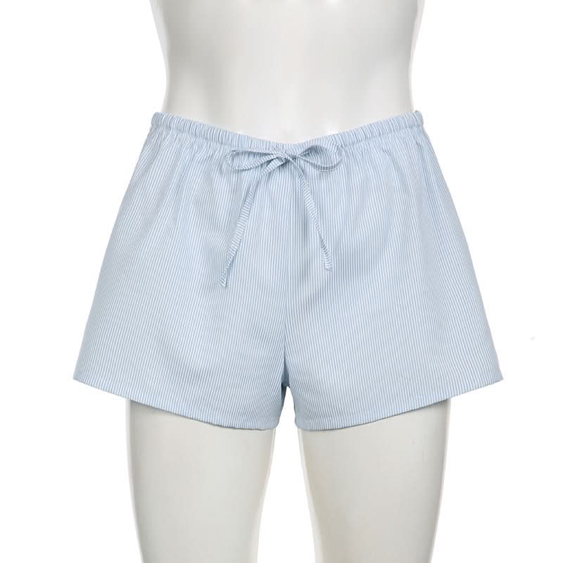 Cozy Striped Drawstring Lounge Shorts for Women | Your Go-To for Fall Comfort