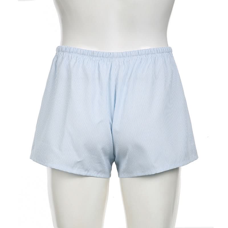 Cozy Striped Drawstring Lounge Shorts for Women | Your Go-To for Fall Comfort