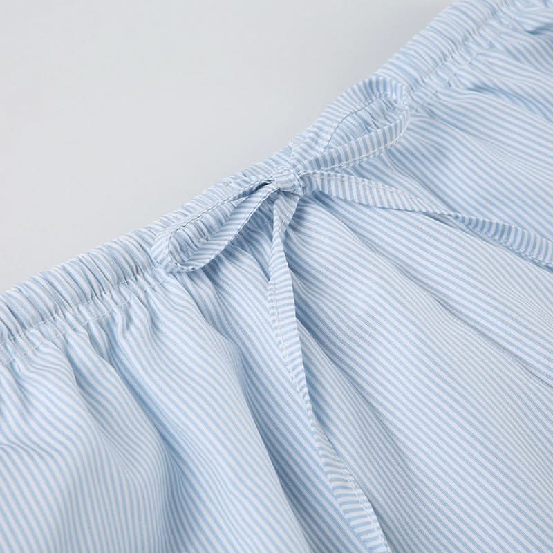 Cozy Striped Drawstring Lounge Shorts for Women | Your Go-To for Fall Comfort