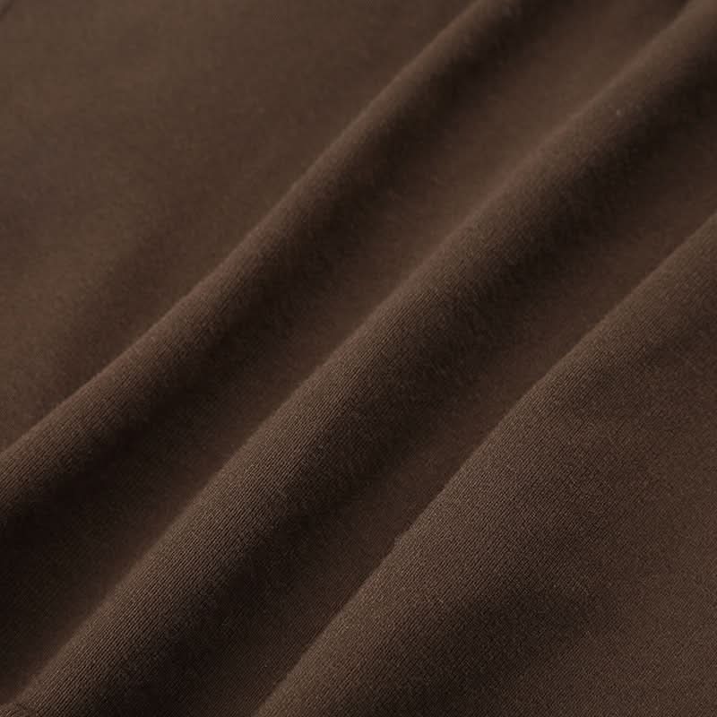 Chic Fall Chocolate Off-Shoulder Top for Women | Ruched & Knotted Detail