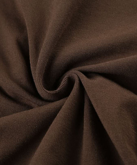 Chic Fall Chocolate Off-Shoulder Top for Women | Ruched & Knotted Detail