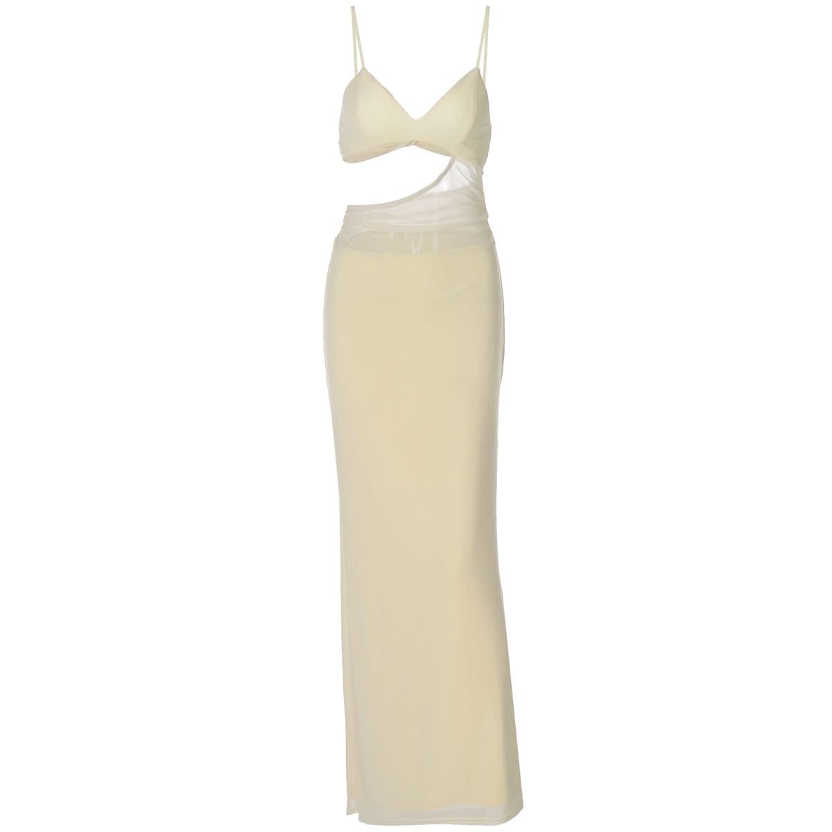 Siren Cut-Out Mesh Maxi Dress - Destination Chic & Holiday Party Ready