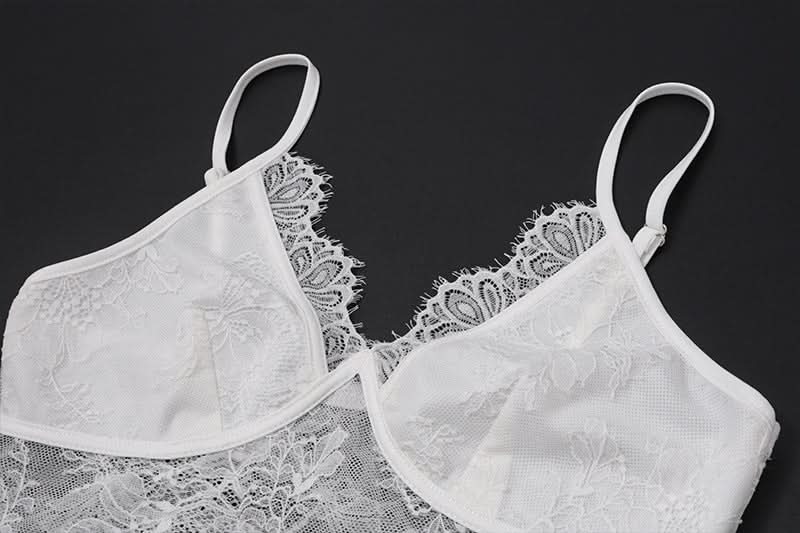 Alluring White Floral Lace Cami Crop Top - Your Fall Night Out & Layering Essential