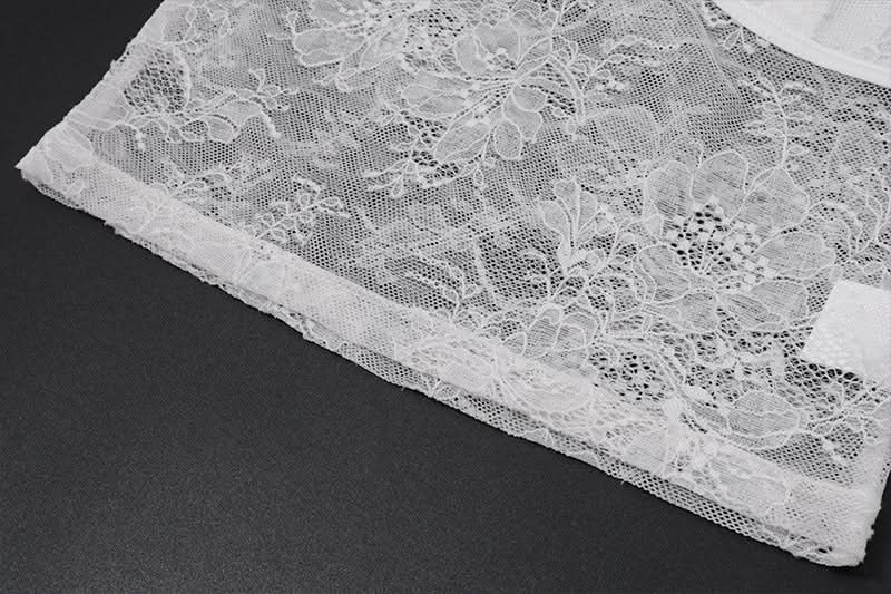 Alluring White Floral Lace Cami Crop Top - Your Fall Night Out & Layering Essential