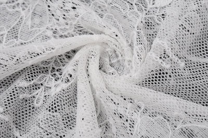 Alluring White Floral Lace Cami Crop Top - Your Fall Night Out & Layering Essential