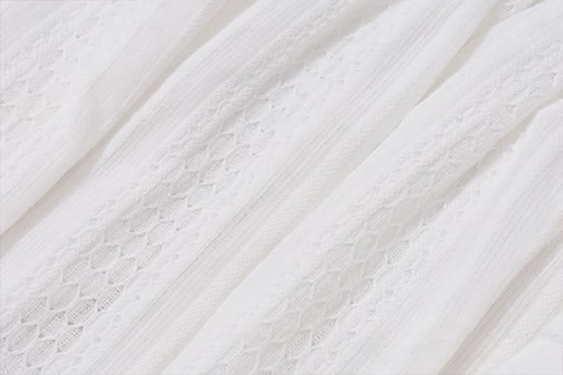 Effortless White Ruffle Mini Dress | Smocked Square Neck | Fall Getaway & Layering Ready