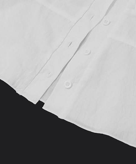 Chic White Puff Sleeve Button-Front Top for Women | Effortless Fall Style & Comfort