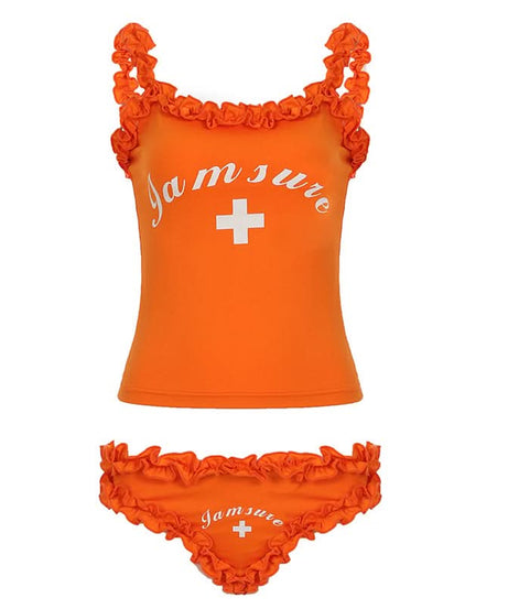 Jamsur Vibrant Ruffle Cami & Shorts Lounge Set – Cozy Chic for Fall Evenings & Tropical Escapes