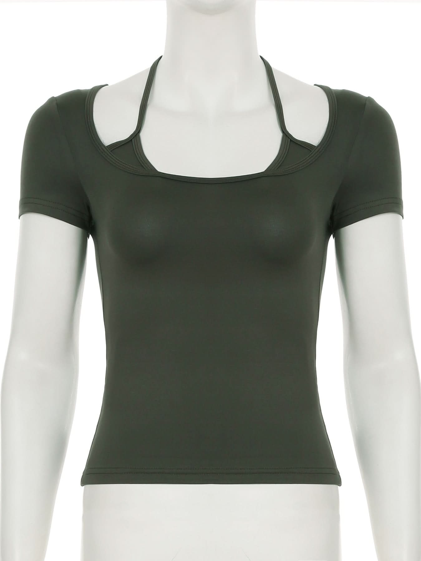 Elevated Black Halter Tie Short Sleeve Top - Fall's Chic & Versatile Wardrobe Essential