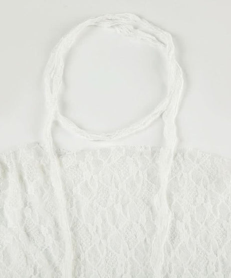 Romantic Lace Off-Shoulder Halter Top - Chic Fall Style & Beyond