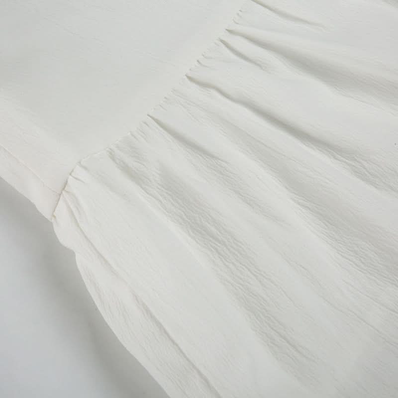 Effortless White Eyelet Mini Skirt - Scalloped Hem & Tie Waist for Resort & Transitional Style