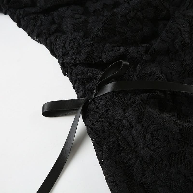 Alluring Black Lace Strapless Mini Dress - Perfect for Fall, Holiday Parties & New Year's Eve