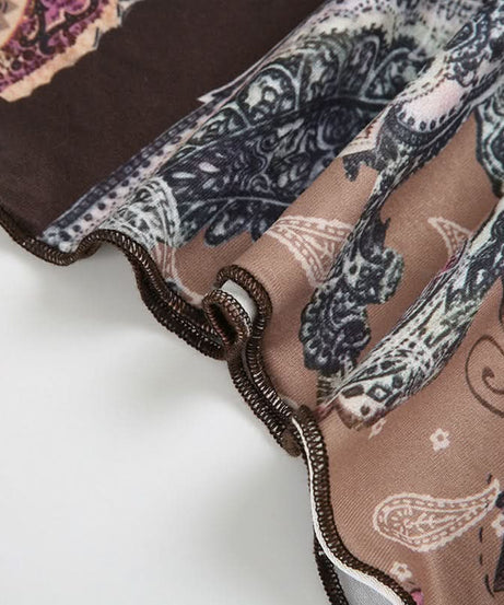 Women's Boho Paisley Halter Top | Beaded Keyhole & Flowy Hem for Effortless Fall Style