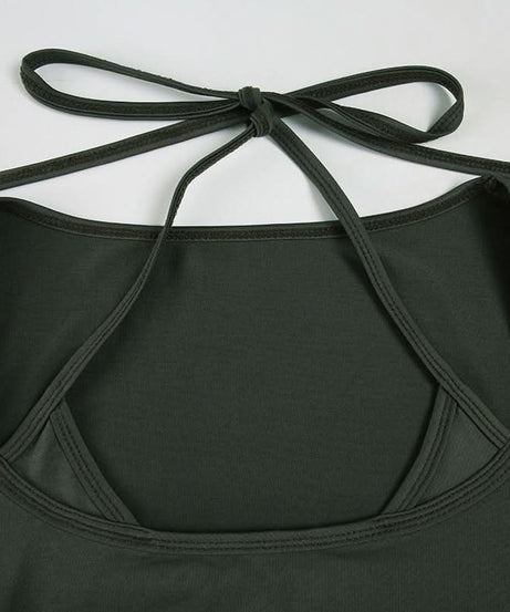 Elevated Black Halter Tie Short Sleeve Top - Fall's Chic & Versatile Wardrobe Essential