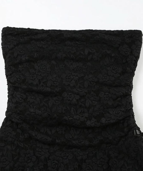 Alluring Black Lace Strapless Mini Dress - Perfect for Fall, Holiday Parties & New Year's Eve