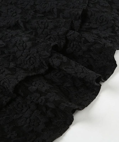 Alluring Black Lace Strapless Mini Dress - Perfect for Fall, Holiday Parties & New Year's Eve