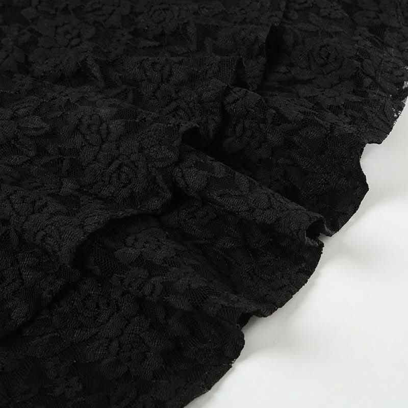 Alluring Black Lace Strapless Mini Dress - Perfect for Fall, Holiday Parties & New Year's Eve