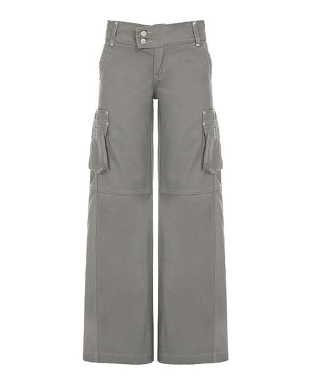 Women's High-Rise Wide-Leg Cargo Pants - Chic Fall Style & Comfort