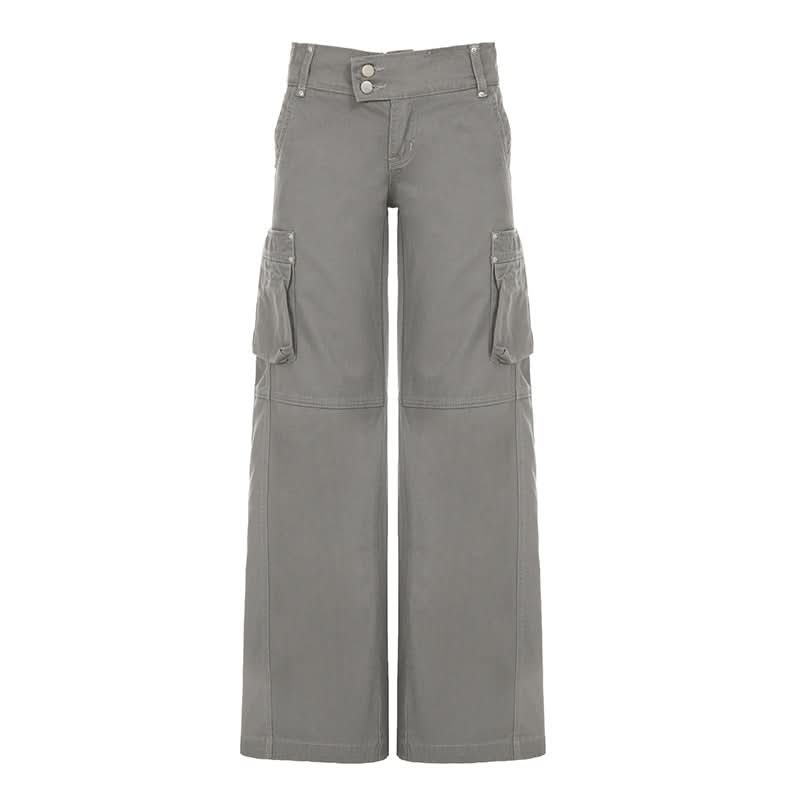 Women's High-Rise Wide-Leg Cargo Pants - Chic Fall Style & Comfort