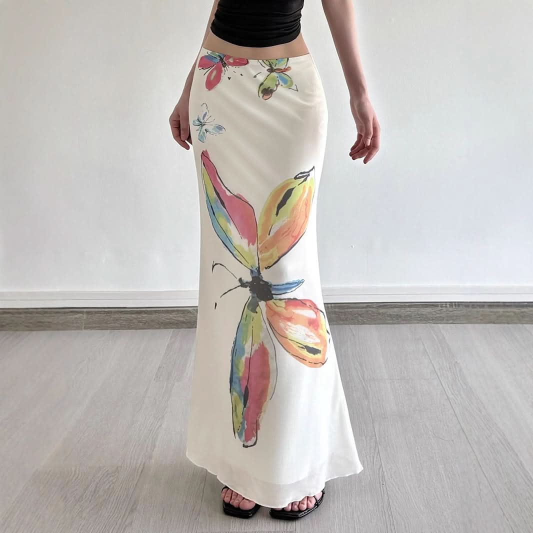The Enchanting Butterfly Maxi Skirt - Effortless Chic for Fall Getaways & Beyond