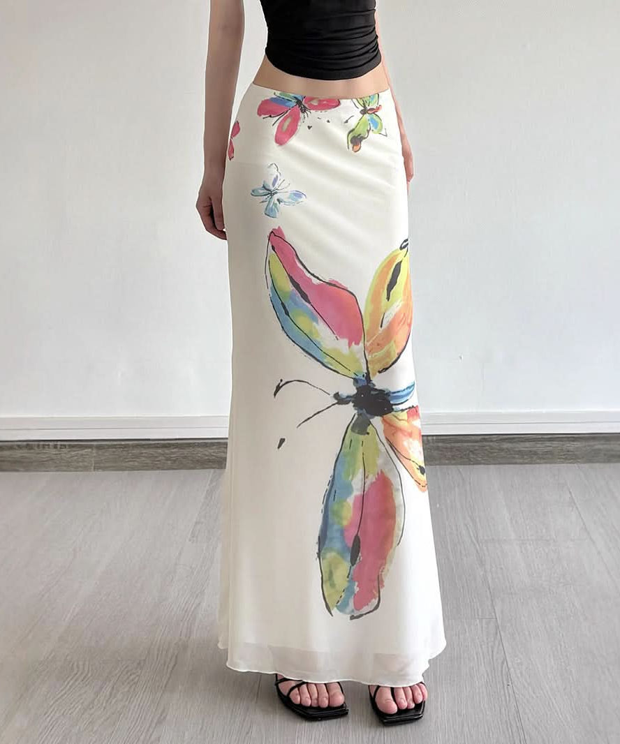 The Enchanting Butterfly Maxi Skirt - Effortless Chic for Fall Getaways & Beyond