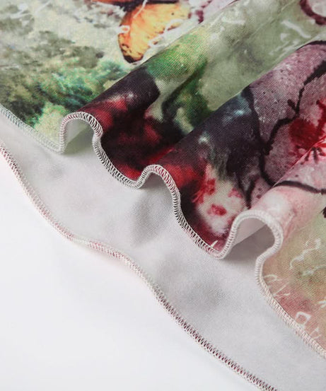 Vibrant Butterfly Art Strapless Tube Top - Chic Fall Statement Piece