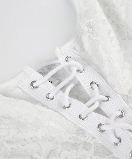 Dreamy White Lace Corset Mini Dress - Perfect for Halloween, Holiday Parties & Romantic Nights Out