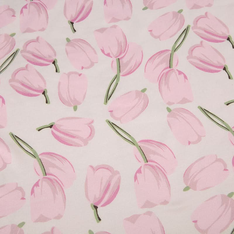 Sweetheart Tulip Print Cami Midi Dress with Scalloped Lace Trim - Effortless Transitional Style