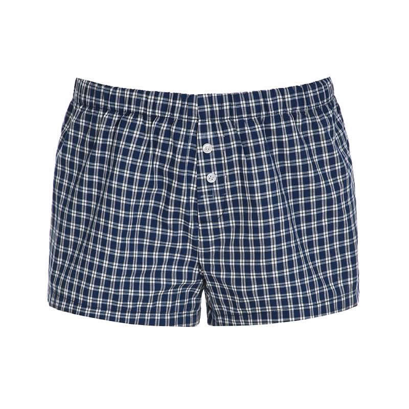 Cozy Fall Vibes: Women's Classic Plaid Boxer Shorts – 'Boyfriend' Comfort Loungewear
