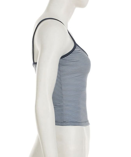 Chic Striped V-Neck Cami Top - Essential Fall Layering with Stylish Back Detail