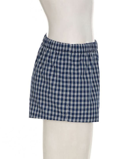 Cozy Fall Vibes: Women's Classic Plaid Boxer Shorts – 'Boyfriend' Comfort Loungewear