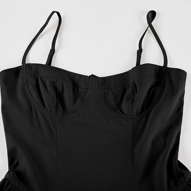 Chic Black Bustier Backless Midi Dress - Your Fall & Holiday Event Staple