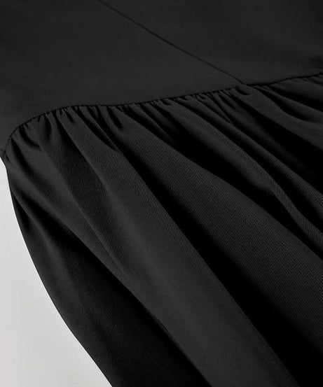 Chic Black Bustier Backless Midi Dress - Your Fall & Holiday Event Staple