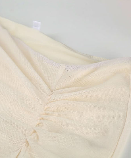 Autumn Bloom Sheer Maxi Skirt - Ruched Waist & Flowy Elegance