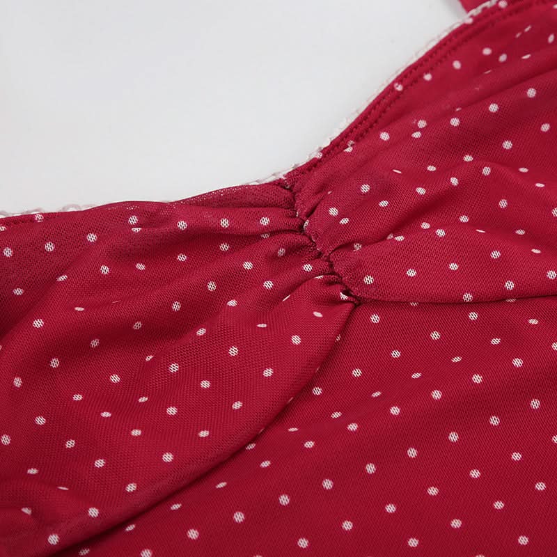 Chic Red Polka Dot Halter Mini Dress - Your Perfect Fall Party & Date Night Pick