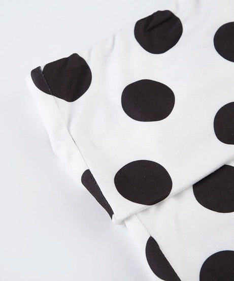 Chic Polka Dot High-Waist Mini Skirt - Classic Black & White Fall Style