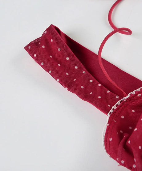 Chic Red Polka Dot Halter Mini Dress - Your Perfect Fall Party & Date Night Pick