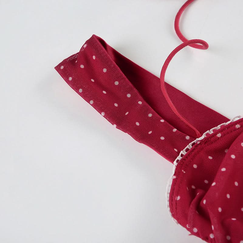 Chic Red Polka Dot Halter Mini Dress - Your Perfect Fall Party & Date Night Pick