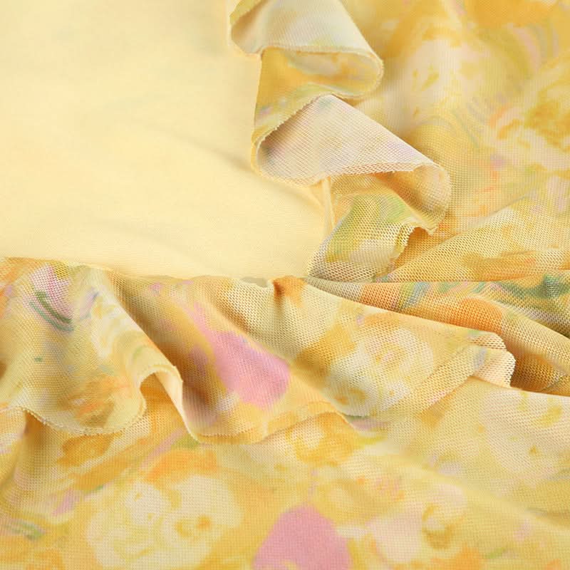 Golden Hour Bloom Ruffle Mini Dress - Effortless Chic for Fall Getaways