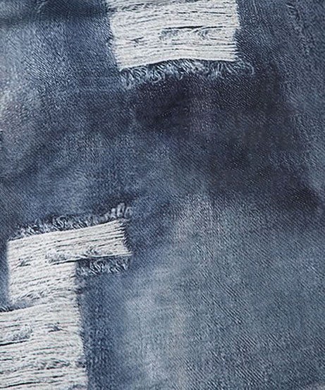 Edgy Distressed Denim Print Tube Top | Y2K Strapless Style for Fall Layering