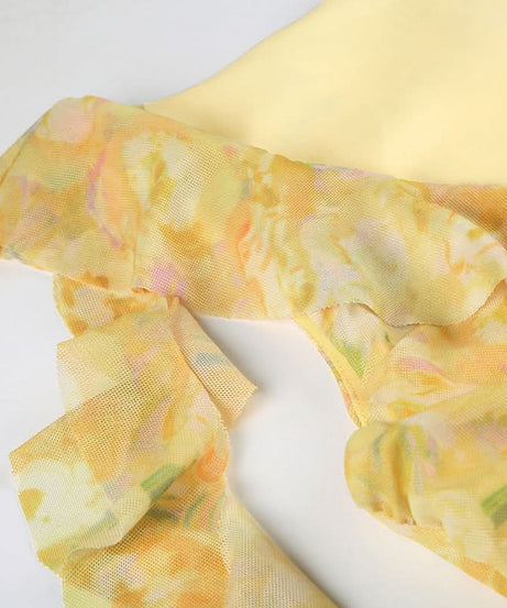 Golden Hour Bloom Ruffle Mini Dress - Effortless Chic for Fall Getaways