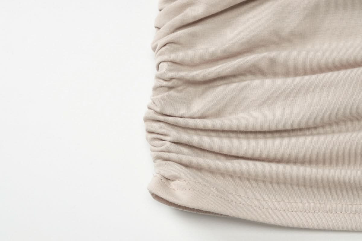 Effortless Chic: Off-Shoulder Dolman Sleeve Ruched Mini Dress – Perfect for Fall & Holiday Styling