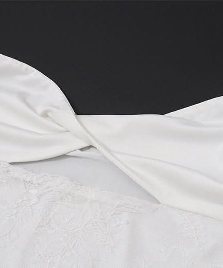 White Off-Shoulder Sweetheart Cut-Out Maxi Dress - Your Fall/Winter Vacation Essential