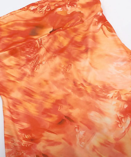 Autumn Ember Strapless Maxi Dress - Backless Boho Chic Print